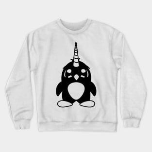 funny unicorn penguin horn cute cute little bird Crewneck Sweatshirt